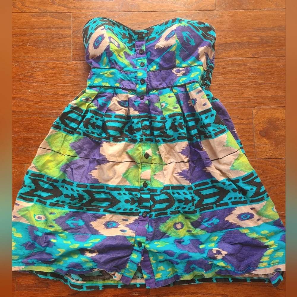 Xhilaration Strapless Patterned Dress